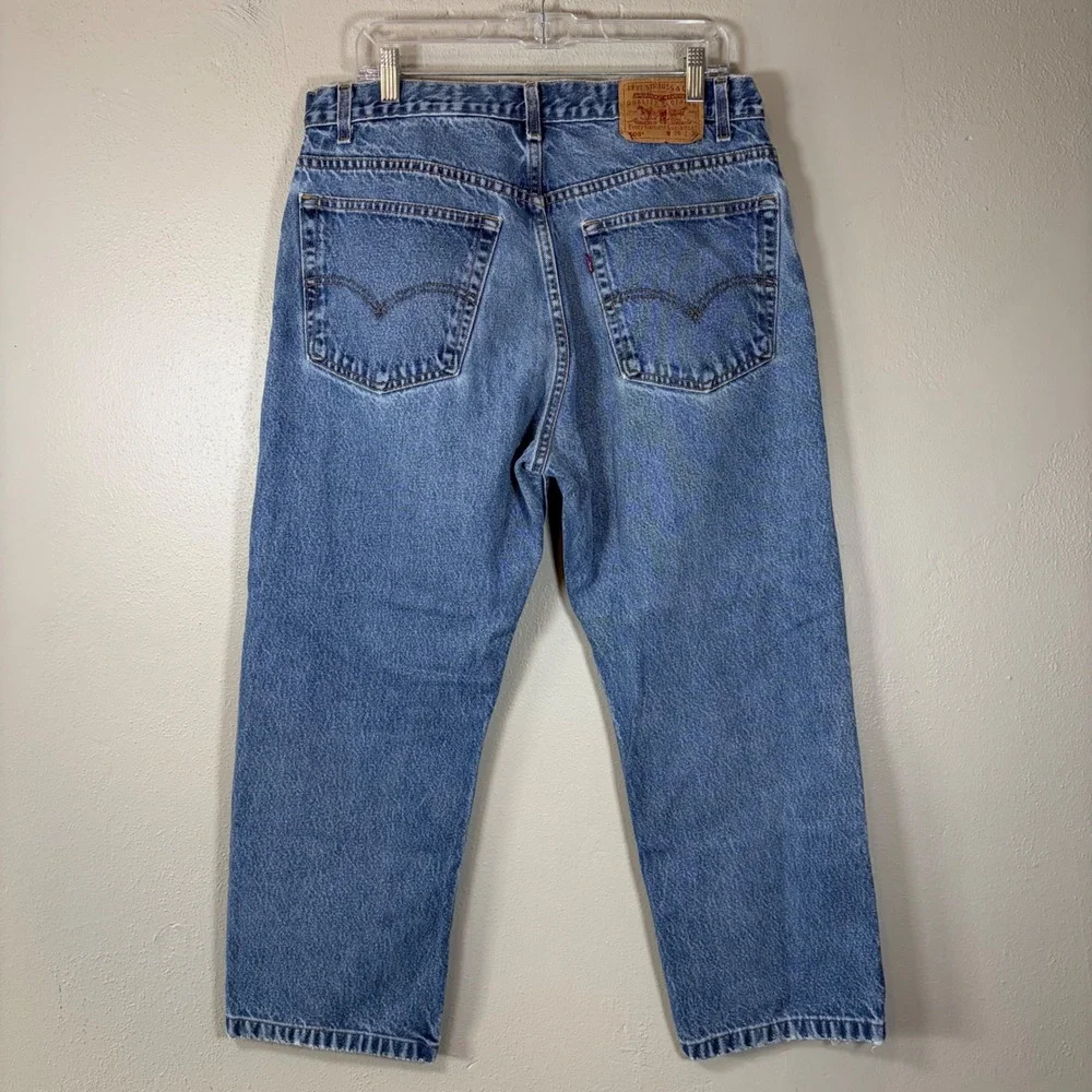 Levis 505 Regular Fit Straight Leg Jeans Blue Denim Mens 38x30 00505-0216‎